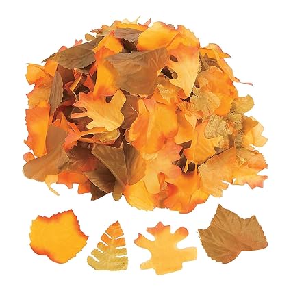 Amazon Com Fun Express Decorative Fall Leaves 250pcs For Fall