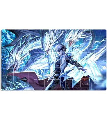 Amazon.com: YuGiOh Card Supplies Gold Play Mat #2 [Blue Eyes