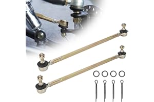 RUTU 300mm Tie Rod Kit, 2pcs Tie Rod End Assembly for Most of ATVs 50cc 70cc 90cc 110cc 125cc 150cc 200cc 250cc Go Kart Quads 4 Wheelers Motorcycle