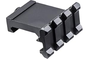 BRIDGEMOUNT Low Profile Tactical Picatinny/Weaver 90 Degree Angle Mount, 1.37" Long with 3 Slots