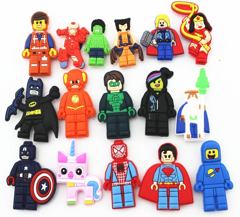 16pcs Shoe Charms for Croc & Bracelet Wristband Kids Party Birthday Gifts #064