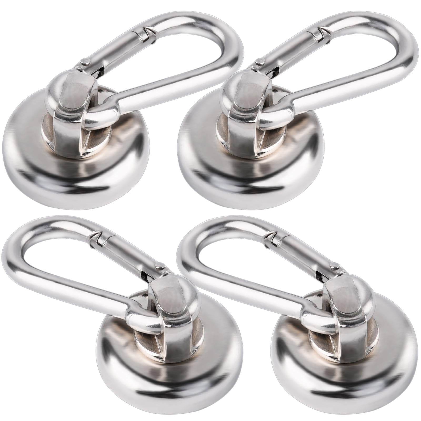MIN CI Strong Magnetic Hooks, 48lbs (22kg) Heavy Duty 25mm Neodymium Hooks for Cruise Cabins, Extra Strong Command Holder 4Pack