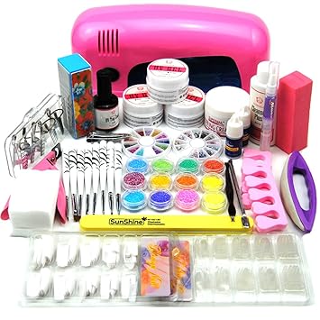 Coscelia 9W UV Nageltrockner Set Nageldesign Starterset UV Gele Nagelset Nail Art Kits Satz