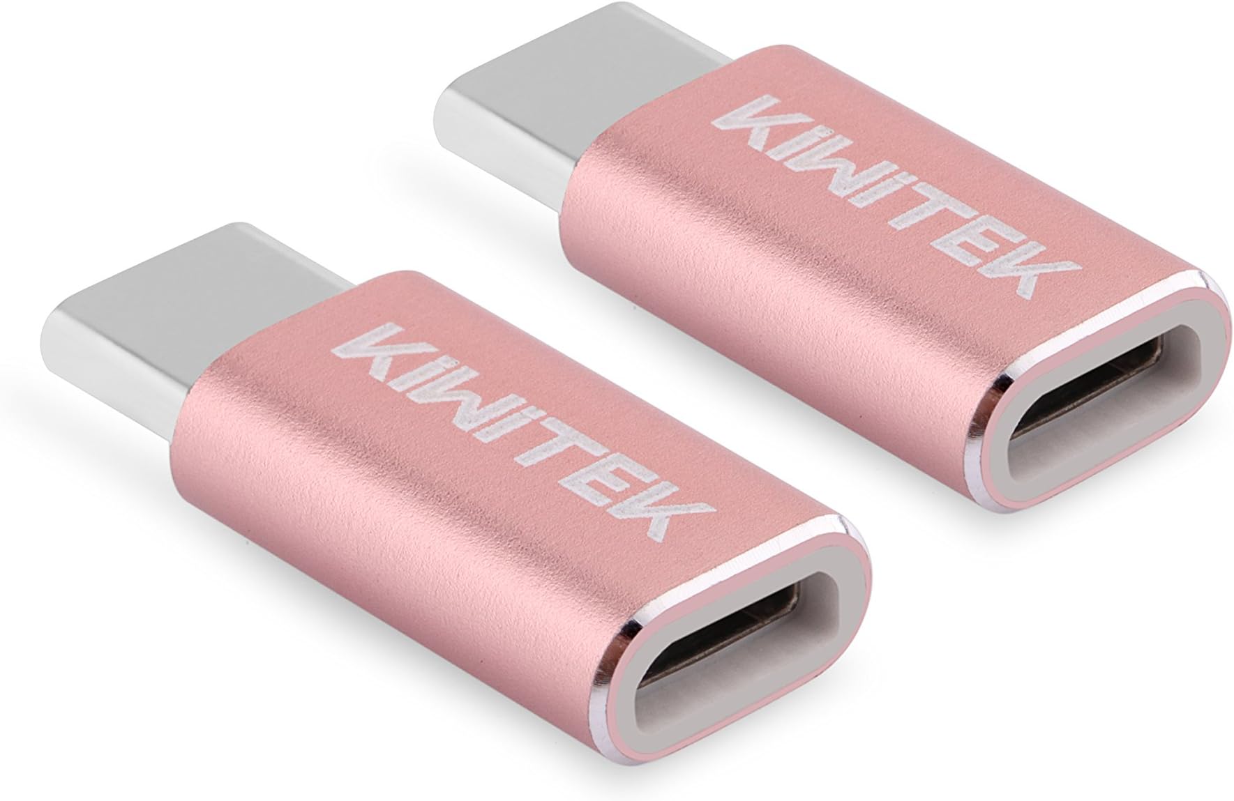 KiWiTEK USB Type C to Micro USB Adapter, Aluminum Casing USB,C Charge & Data Sync