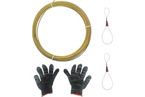 JEISLWYA Fish Tape Wire Puller Fishing Sticks Cable Spring Electrical Equipment Tools, Wall Running Snake for Electricians (66FT(20meters) Spring)