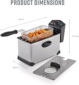 Swan 3L Stainless Steel Deep Fat Fryer 2kW Viewing Window SD6040N view 6