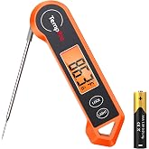 TempPro TempSwift 1 Sec Instant Read Meat Thermometer Digital | Auto-Rotating Backlit, Motion-Activated, Waterproof Cooking Food Thermometer for BBQ Grill Candy, Gifts for Men Husband Dad