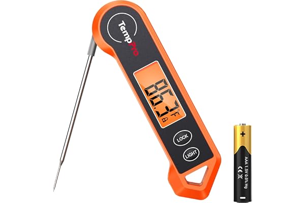 TempPro TP19H Digital Meat Thermometer for Cooking, 1 Sec Instant Read Food Thermometer with Motion-Sensing Wake for BBQ Gril