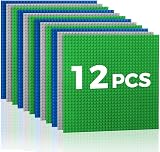 Lekebaby Classic Baseplates 12 Pack 10x10 32x32 Stud Green Blue Grey ABS