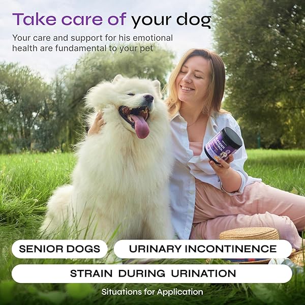 DOG UTI TREATMENT – BLADDER CONTROL CRANBERRY CHEWS – CRANBERRY SUPPLEMENT FOR IMMUNE FUNCTION, URINARY TRACT, BLADDER & KIDNEY HEALTH – D-MANNOSE SOFT TREATS FOR DOG INCONTINENCE – ALL BREEDS & AGES