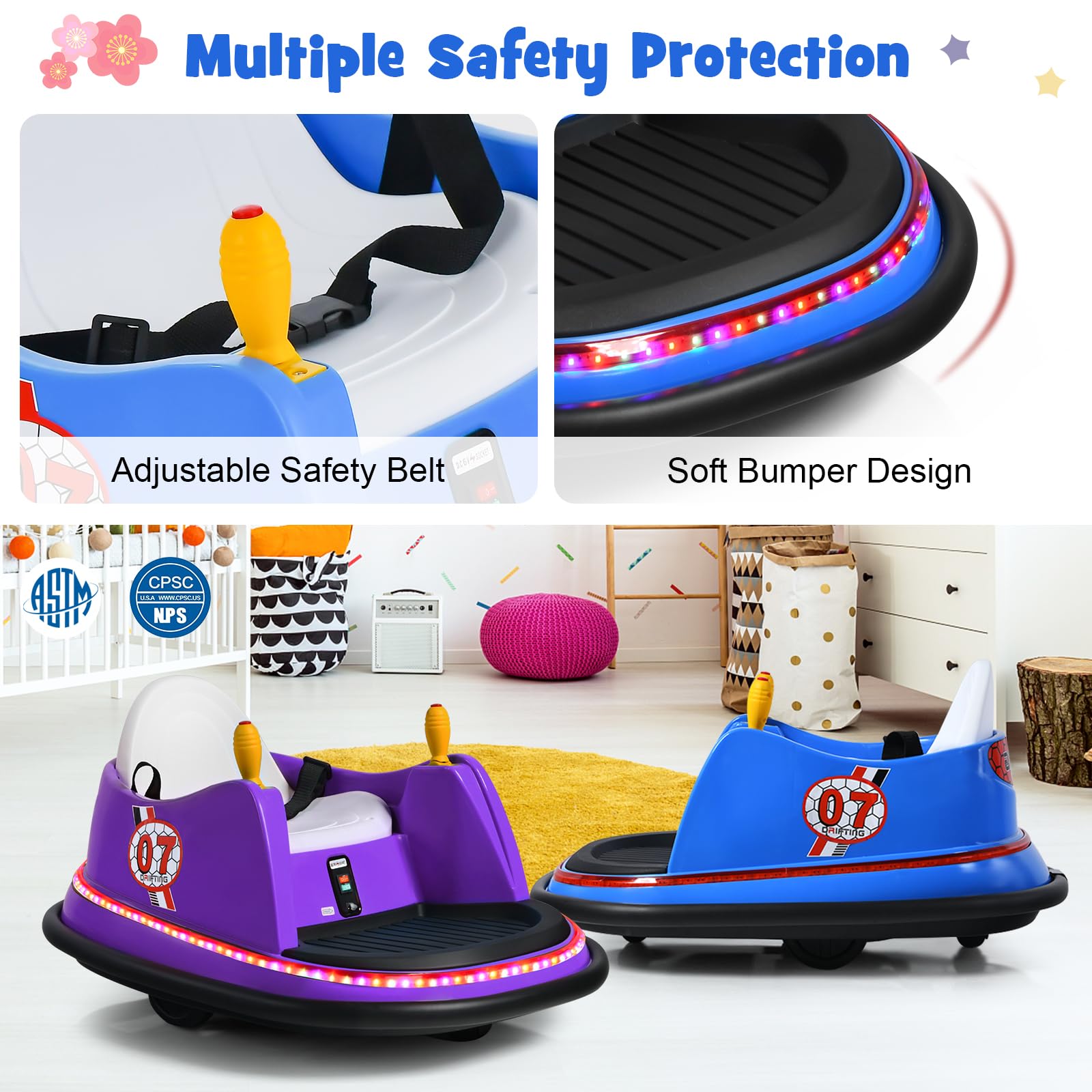 Costzon Bumper Car Blue Image 3