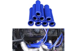 Mearo 8Pcs Spark Plug Wire Heat Shield, Spark Plug Heat Shield Sleeve,1200 Degree Spark Plug Heat Cover Wrap, Wire Boots Prot