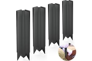 Fixirons 4 Pack Black 90°Connector Clips for 6 & 8 inch Edging Corten Steel Landscape Edging Clip, Garden Border Edging Clip for Landscaping Steel Lawn Edging Clip