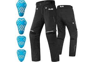 ILM Motorcycle Riding Pants Men CE Armored Motocross Touring All Season Protective P04 (L,30L)