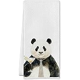 SereneHanctuary Dirty Martini Panda Kitchen Towels, Panda Dish Tea Towels Gifts for Women Men, Martini Lover Gifts, Bartender Gift Decorative Hand Towel for Kitchen Bar Cart, 16x24 Inch