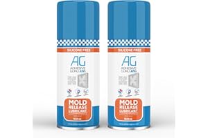 AG ADHESIVE GURU Adhesive Guru Non Silicone Epoxy Mold Release Spray (2x13.5 fl oz), Silicone-Free Release Agent Aerosol Spray for Epoxy Resin Molds, 2 Pack