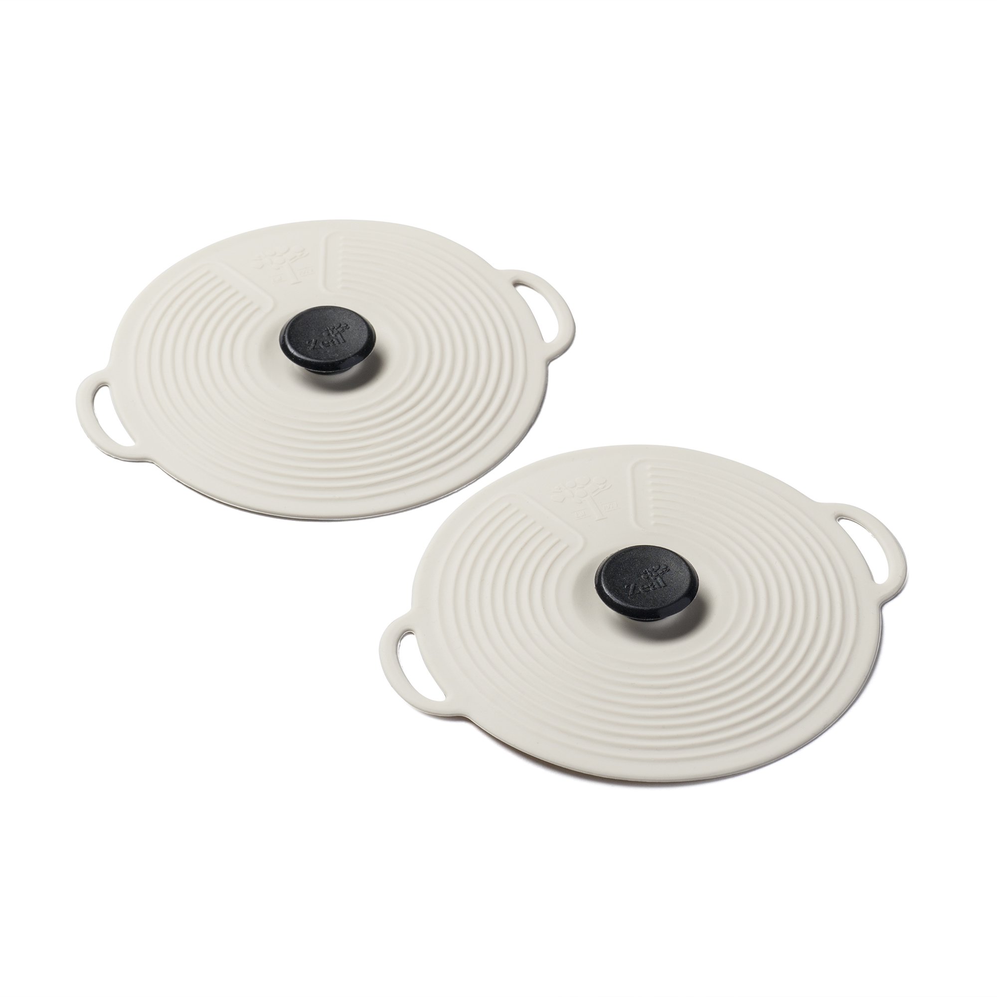 Zeal L250C Silicone Keep Fresh Storage Airtight Seal Mini Lid Reusable Eco-Friendly Classic Design Set of 2 Cream (10cm/4")