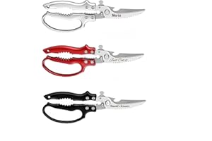 Personalized Ultimate Kitchen Scissors: Heavy-Duty Poultry Shears That Effortlessly Cut Through Bones, Fish, Veggies & Nuts. 