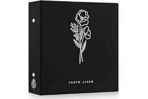 Lanpn Photo Album 4x6 600 Pockets Photos, Linen Cover Large Picture Albums Holds 600 Horizontal and Vertical Photos Black