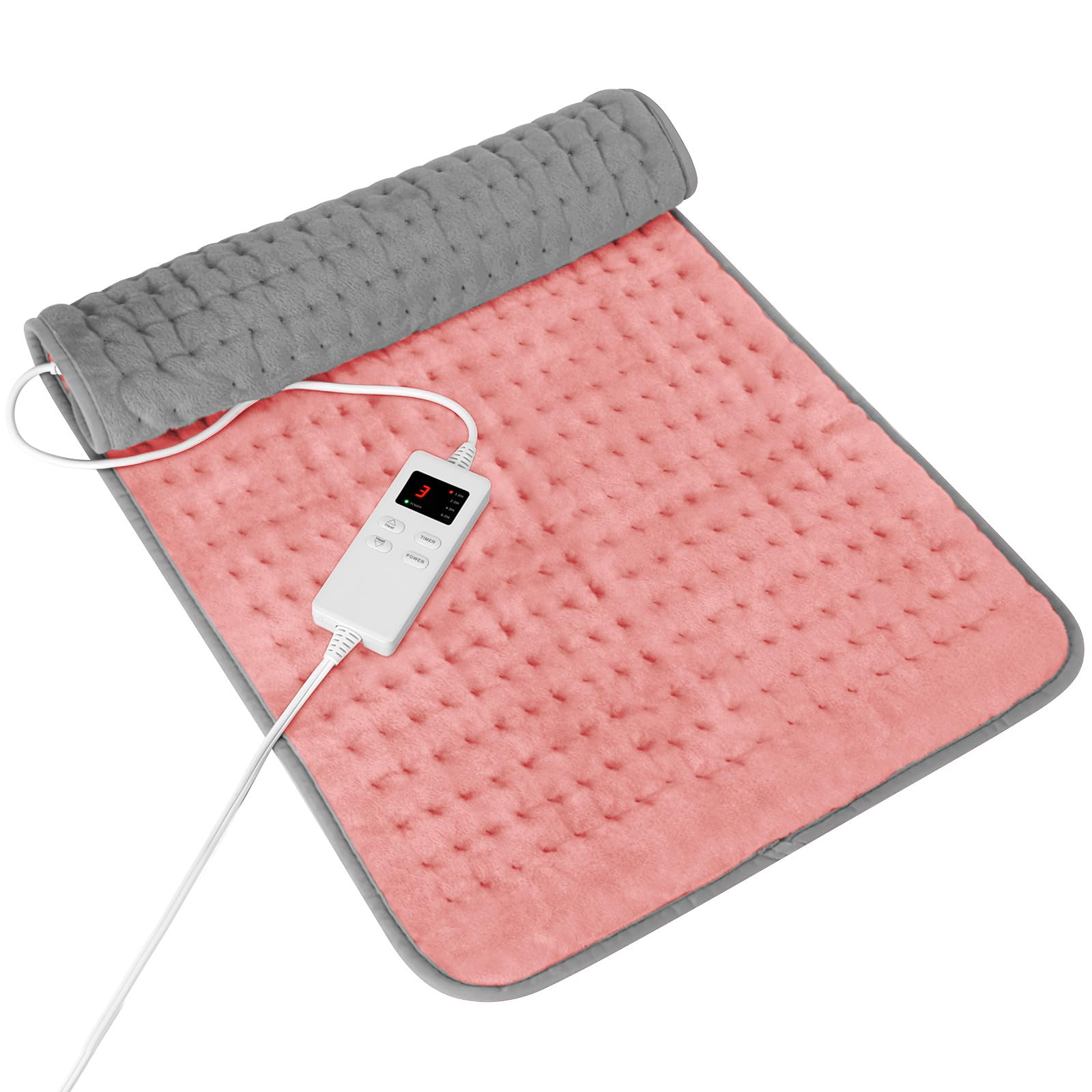 Photo 1 of Heating Pad for Period Cramps, Heating Pad for Back/Neck/Shoulder Muscle Pain, 6 Heating & 4 Timer Setting, Auto Shut Off, Moist Heat & Machine Washable, Pink Birthday Christmas Gifts for Women MomLPNPMFV6123074