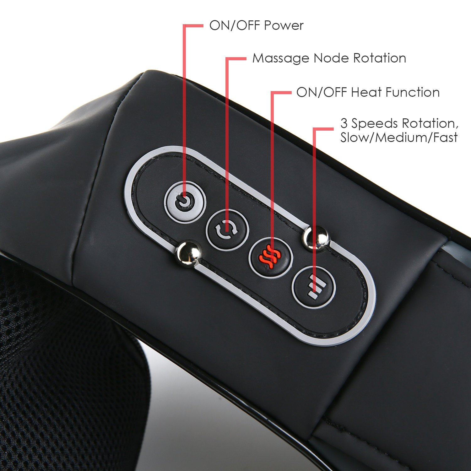 Naturalico Shiatsu Massager - Kneading Massage Therapy for Foot, Back, Neck and Shoulder Pain - Relieves Sore Muscles - Total Body Relaxation