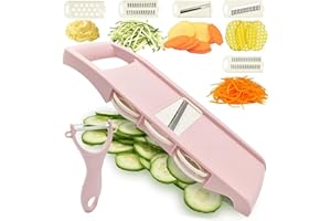 NACOLUS Mandoline Slicer for Kitchen Slicer Vegetable Cutter 5 in 1 Veggie Slicer Potato Slicer Waffle Fry Cutter Hot Swap Ma