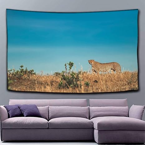 N / A Tapiz de Pared Tapiz de Guepardo, Tapiz de Animales Coloridos