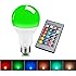 Sdida LED RGB Bulb E27 15W Remote Control LED Light Bulb RGB 16 Color Changing 360 Degree LED Lamp Dimmable 110-240V (15 Watts)