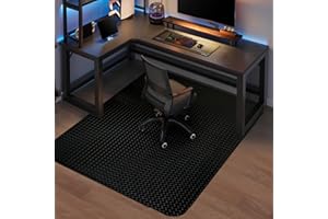 Vicwe Gaming Chair Mat for Hardwood Floor, 60"×46" Large Office Chair Mat, PVC Computer Chair Mat, Easy Glide, Floor Protecto