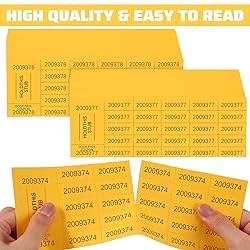 Kosiz 1000 Sheets 25 Bid Raffle Ticket Sheets
