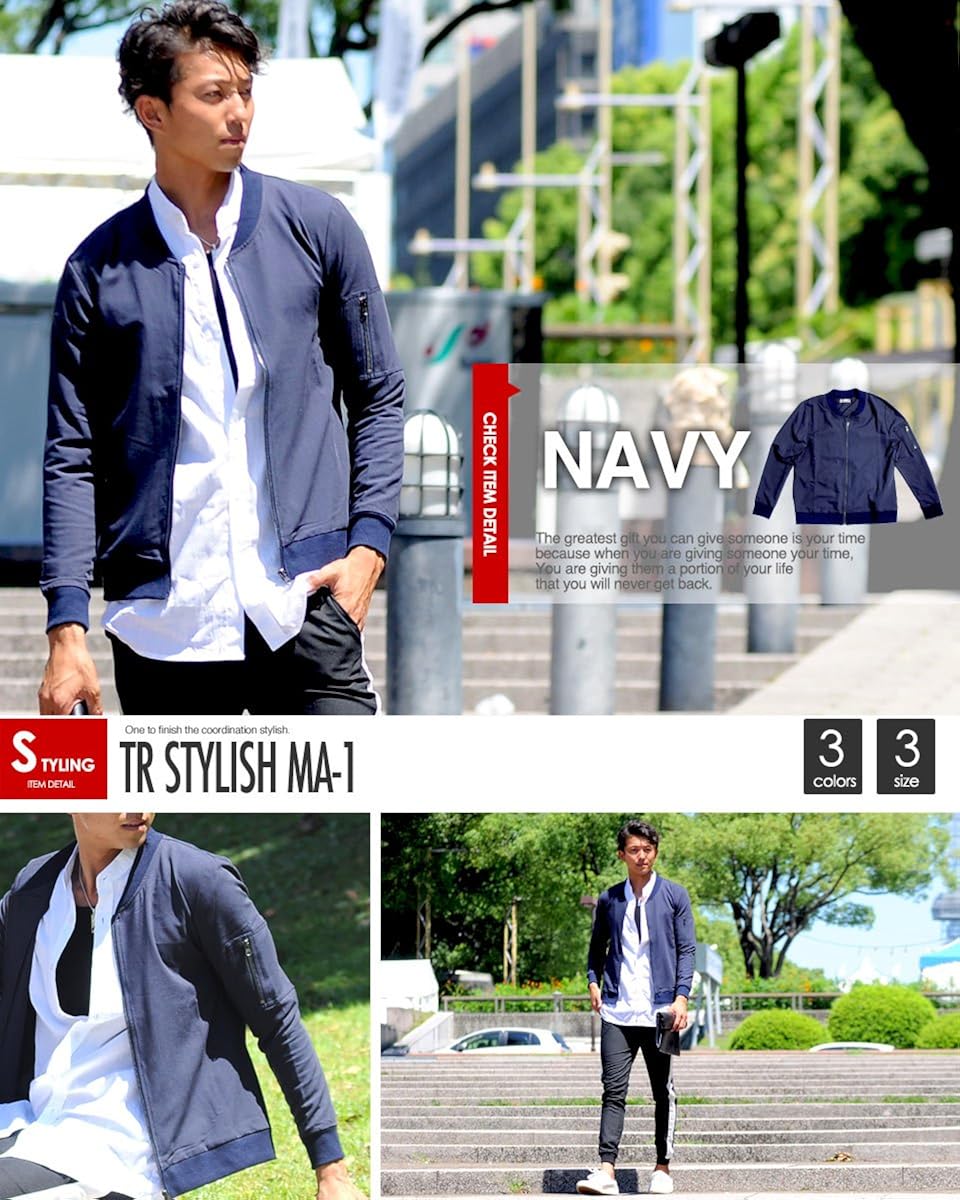 Amazon スペイド Spade Ma 1 スーツ生地 エムエーワン ジャケット メンズ Tr スリム E580 Xl ネイビー コート ジャケット 通販