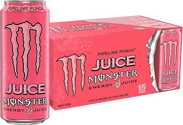 MONSTER ENERGY JUICE PIPELINE PUNCH, ENERGY DRINK, 16...