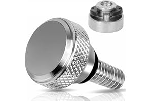 MOCODUO Motorcycle Quick Release Stainless Seat Bolt Screw with Bolt Nut Kit for Harley Davidson Sportster Softail Fat Boy Fat Bob Street Bob Breakout Low Rider Dyna Street Glide Road Glide 1996-2025 Silver