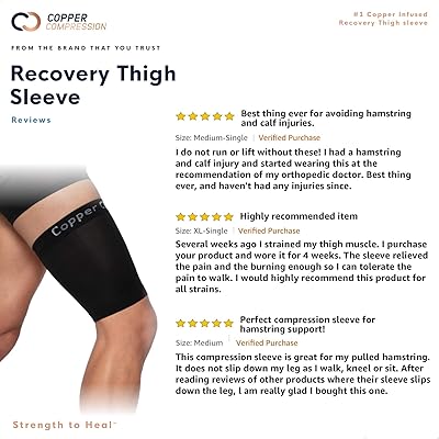 Copper compression thigh sleeve Clearance