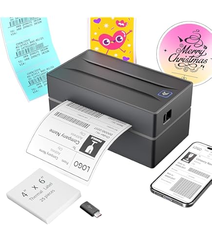 Amazon.com: MUNBYN RW403B Bluetooth Thermal Label Printer+2 Inch