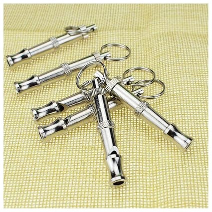 Qyoung Berufs Ultraschall Hochfrequenz Lautlos Hundepfeifen mit Abzugsleine und Justierbaren Frequenzen, Rückruftraining und 