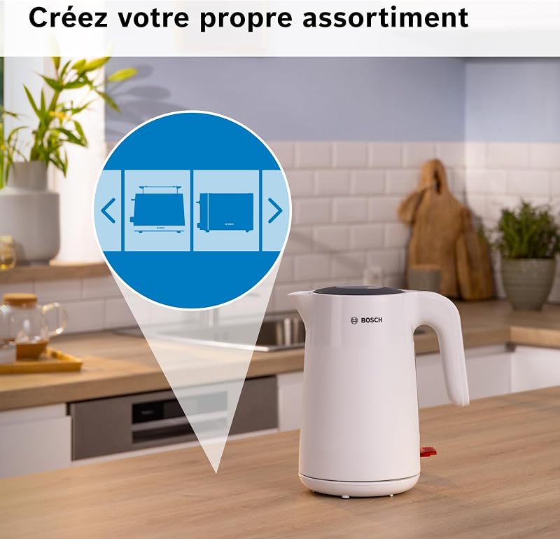 Bosch TWK2M161 MyMoment - Bouilloire électrique, Triple sécurité