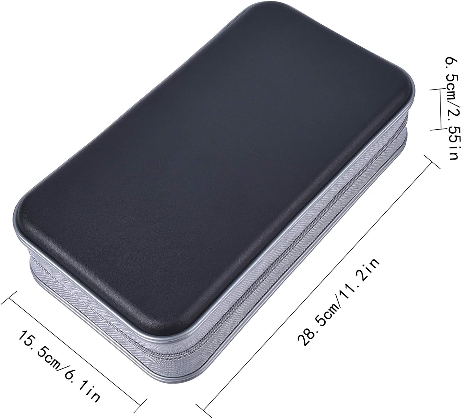 UENTIP 96 Capacity CD Case,Portable DVD Hard Plastic Case Holder CD Organizer Wallet Protective DVD Storage (96, Black): Electronics