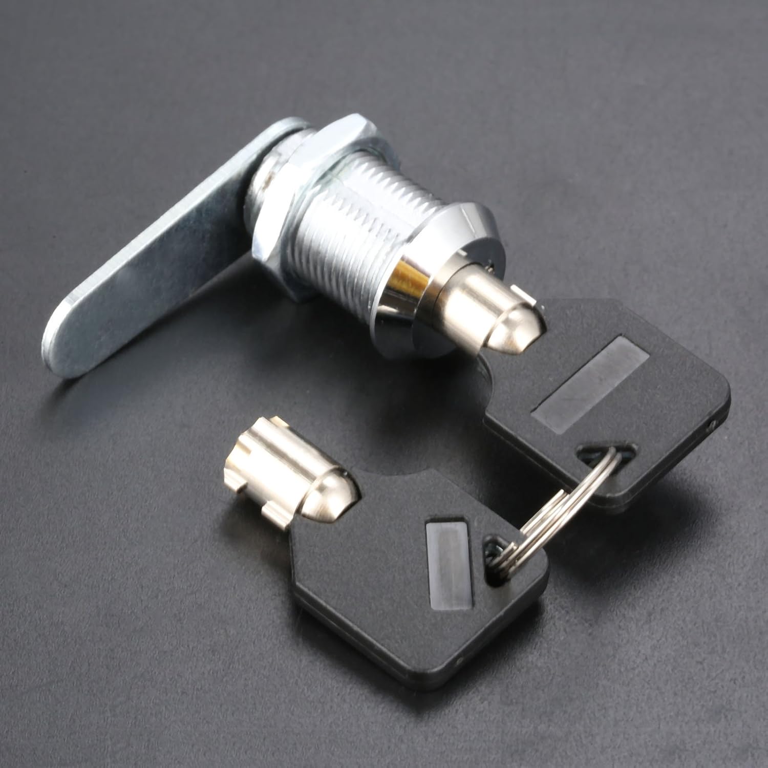 Hicello Cylinder Tubular Cam Lock diameter 18mm x 25mm Barrel 90 Degree 2 Keys for Residential Mail Box Lift Cabinet Loft Latch Utilties Infrastructure Tubular Round Key - Image 4