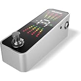 D'Addario Accessories Guitar Tuner Pedal - Chromatic Tuner for Electric Guitars, Bass Guitars and More - Rugged Aluminum Enclosure - Fast and Accurate - True Bypass with Full Color Display
