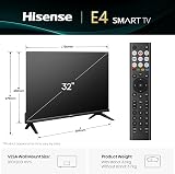 Hisense 32 inch 32E4QTUK FHD Direct Lit LED TV Freely Dolby Audio view 3