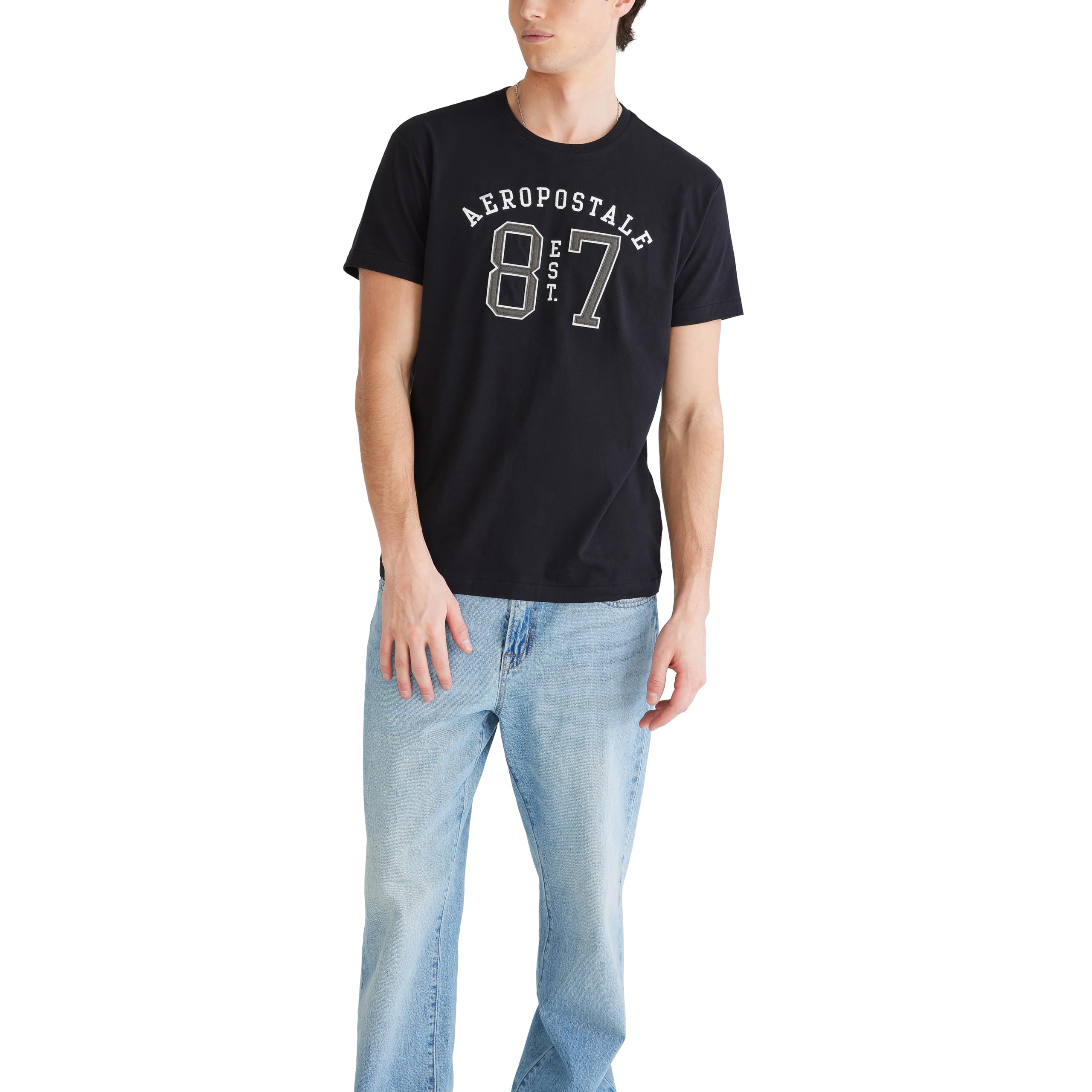 Aero Arch Logo Aeropostale 87, Dark Black, 3XL