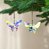 H&D Crystal Butterfly 76mm Hanging Prism Suncatcher for Home Decor view 3