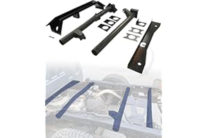 Mountainpeak 4PCS Front and Rear Fuel Tank Support Crossmember & Upper Shock Mount Crossmember & Spare Tire Support Plate Fit for 2007-2014 Chevy Silverado & GMC Sierra 1500 Ext and Crew Cab