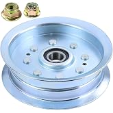 NIDAIFEI GY20629 Idler Pulley Replaces 756-05034A AUC17621 GY22082 GY20110 | for John Deere 42" 48" D105 D110 D130 D140 D160 D170 L100 L110 L120 L130 Z225 LA105 LA115 LA130 LA145 E140 E170 S100 Mowers