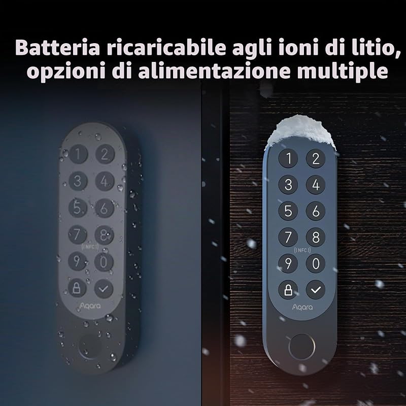 Serratura Smart U200 Nero, Matter over Thread, Apple Home Key
