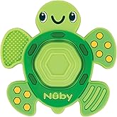 Nuby Teethe N' Pop Sensory Play Teether for Babies, 3M+ | Soft Silicone Teething Toy, Stimulates Sensory and Interactive Play, Easy-Hold &amp; Textured, Textured for Teething