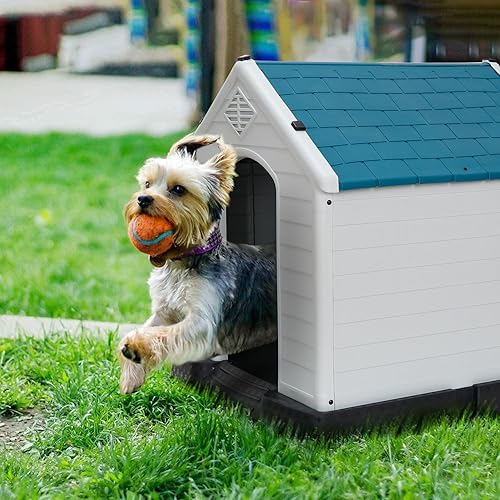Epetlover 28 Inch Plastic Dog House Indoor Outdoor Sturdy Water