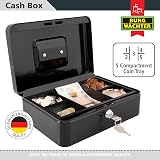Burg Wachter CB04BK Black Security Box 300mm Removable Tray 2 Keys view 2