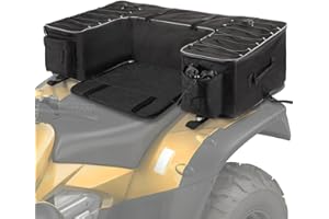 Morjor ATV Storage Bags with Extra Waterproof Cover & Upgraded Zippers, ATV Bag with Back Seat for Passenger